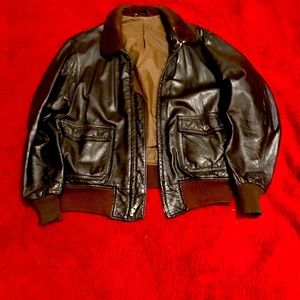 Vintage Banana Republic Leather Bomber Jacket